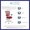 Flash Furniture Office Chair, Mesh, Red Mesh/White Frame HL-0001-WH-RED-GG - alternate 10